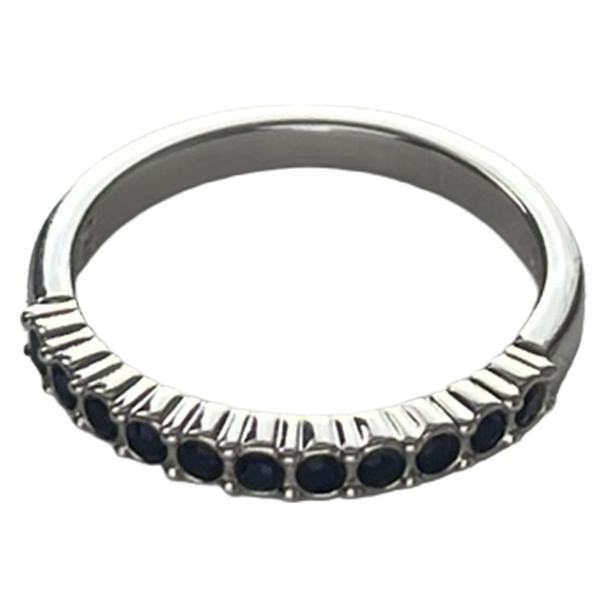SWAROVSKI(スワロフスキー) リング美品 - シルバー×黒 サイズ：52 