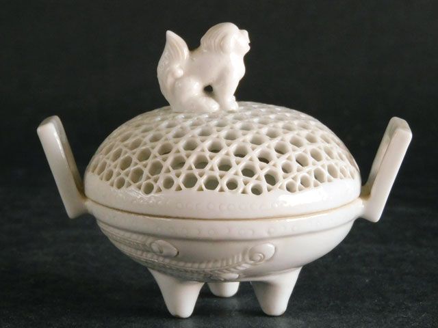 平戸焼 中里 茂右衛門 白磁 籠目透獅子蓋 鳳凰 香炉 ミニ香炉 - メルカリ