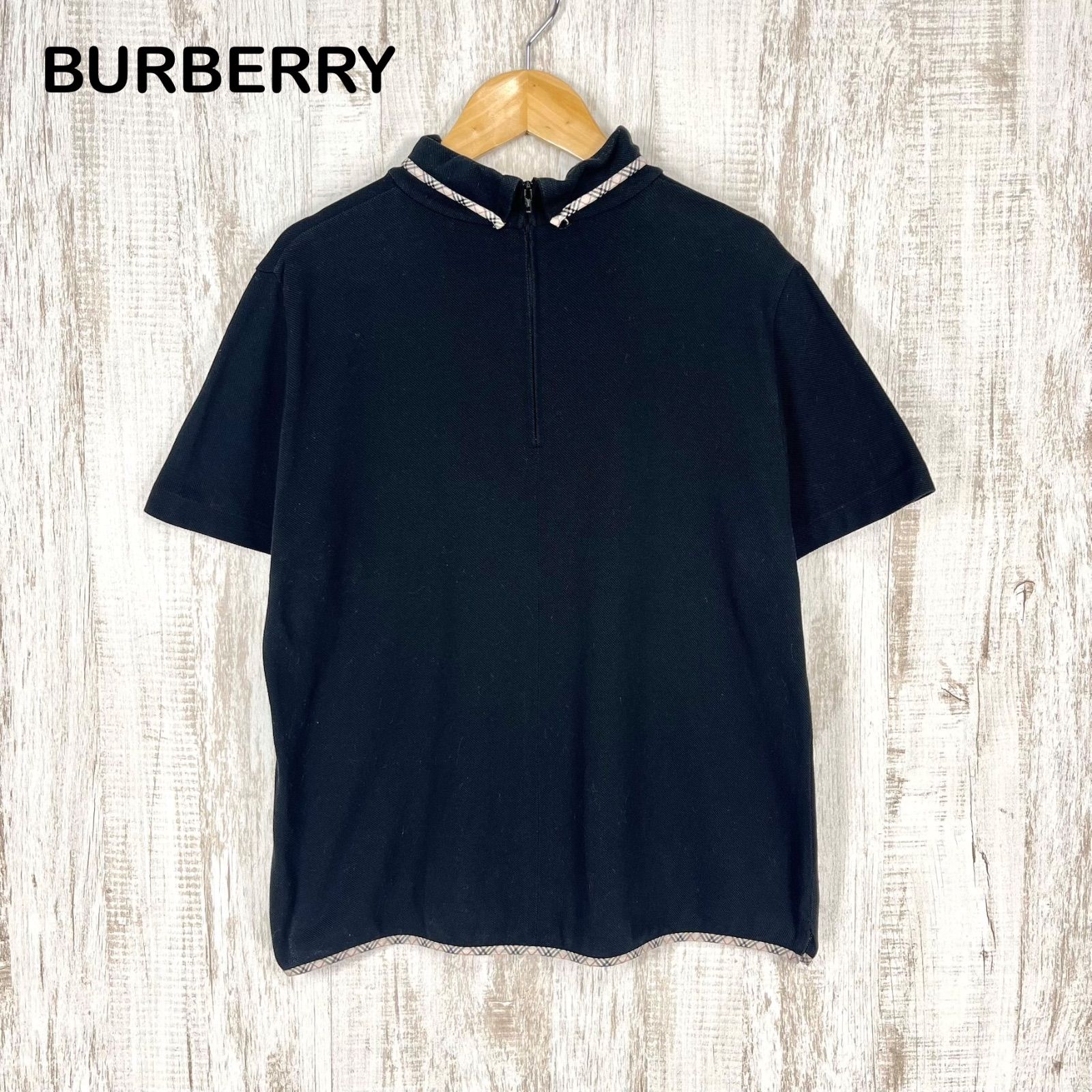 BURBERRY GOLF バーバリーゴルフ ノバチェック 半袖 ハーフジップ