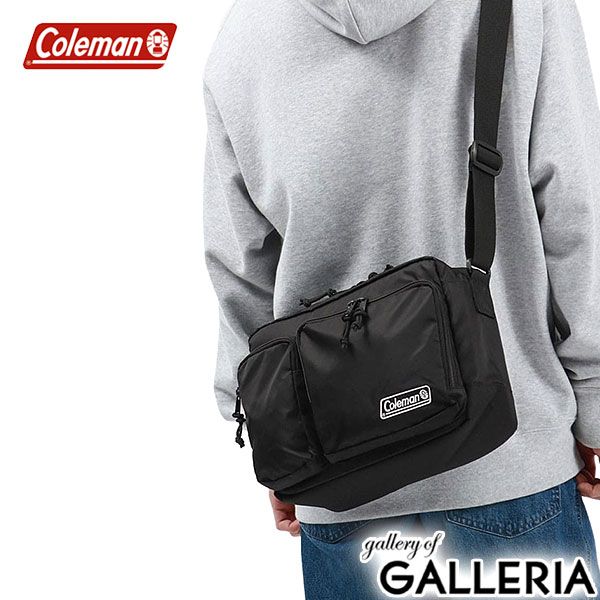 【公認販売店】 コールマン ショルダーバッグ メンズ レディース 斜めがけバッグ Coleman ブランド カジュアル バッグ 横型 軽量 軽い B5 8L シンプル スクエア型 タブレット収納 WALKER ウォーカーショルダー ブラック