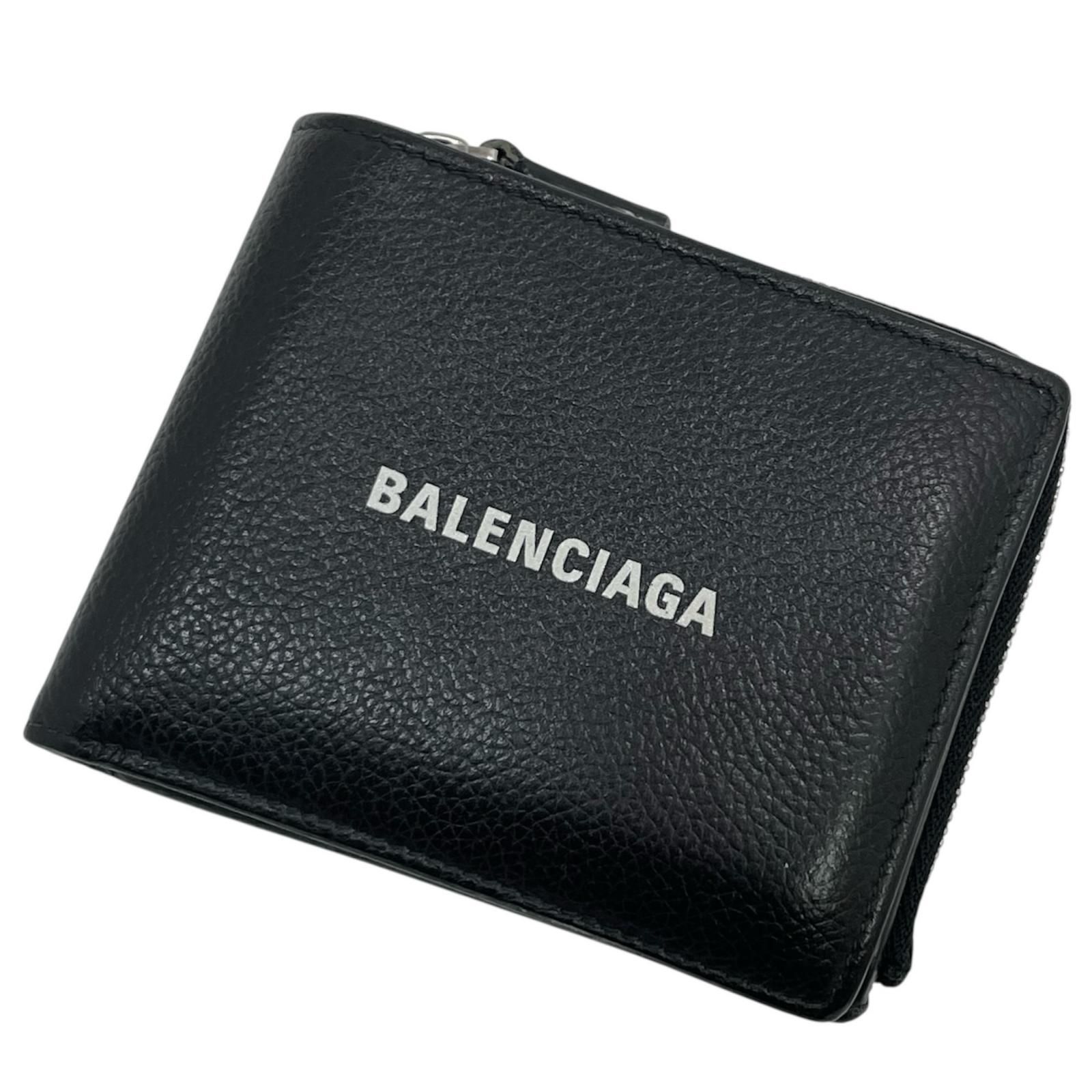 BALENCIAGA | バレンシアガ 二つ折り財布 694167 ブラック【尾張小牧店 