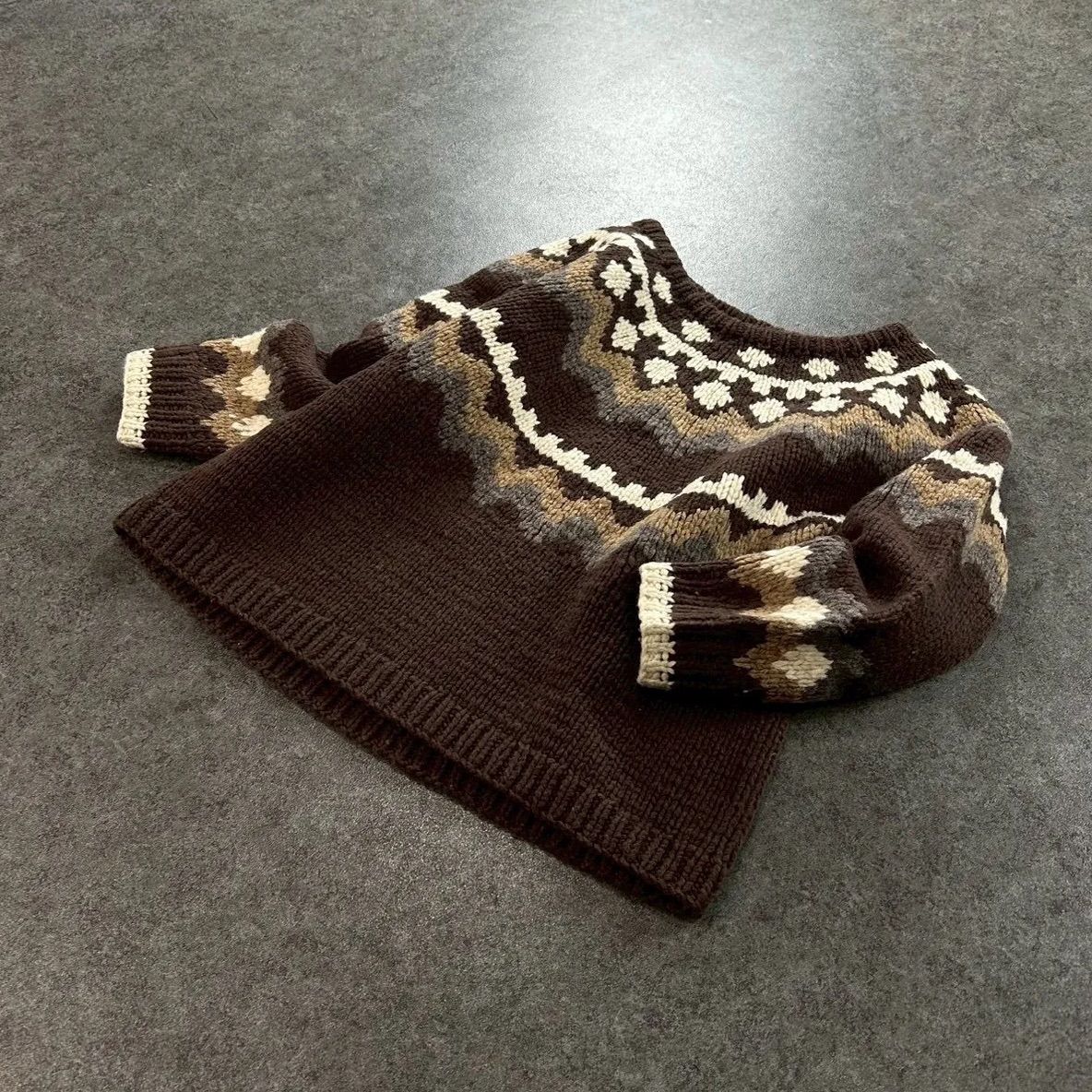 17AW 6 BEAUTY&YOUTH UNITED ARROWS NORDIC KNIT PULLOVER ロク
