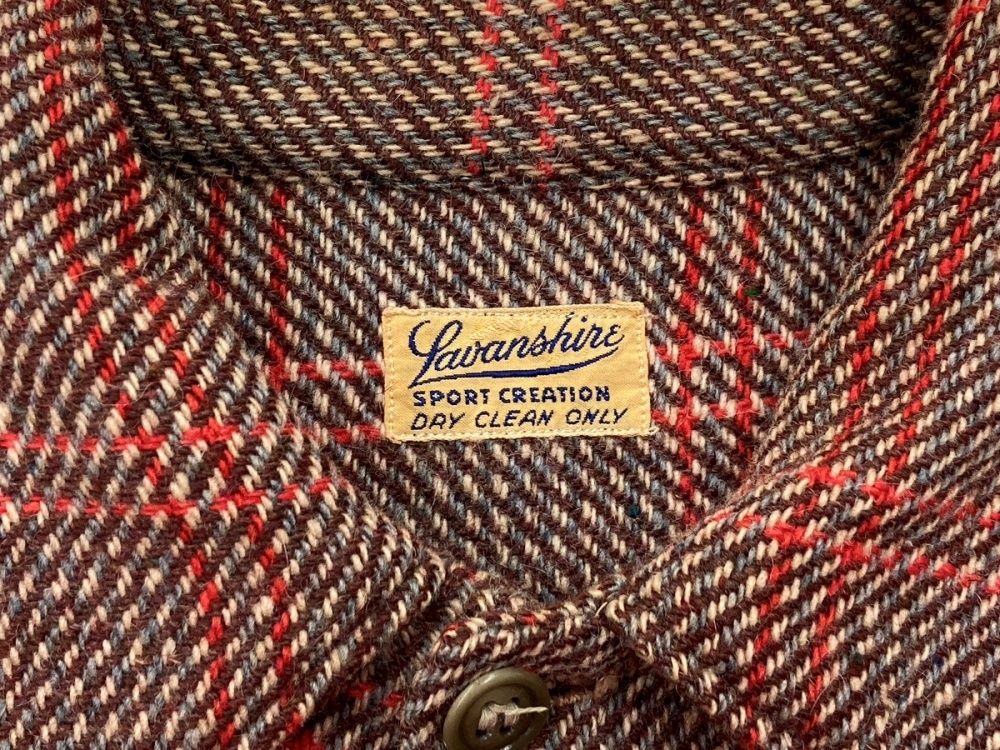 ヴィンテージ vintage 40s 50s Lavanshire ウールシャツ フラップ