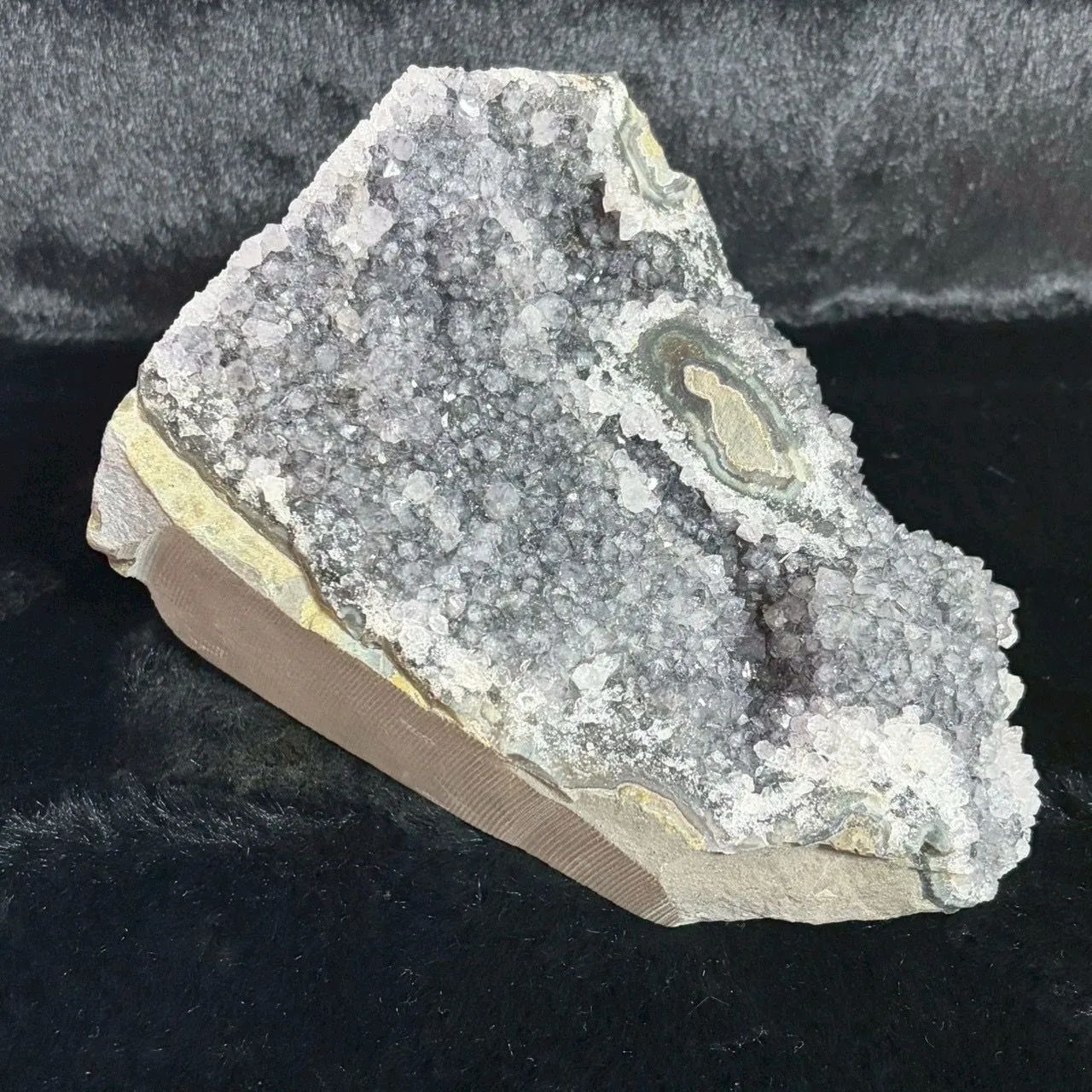 特大 ブラックアメジスト 1655g ドゥルージー細結晶 ウルグアイ産 アメジスト クラスター 天然石