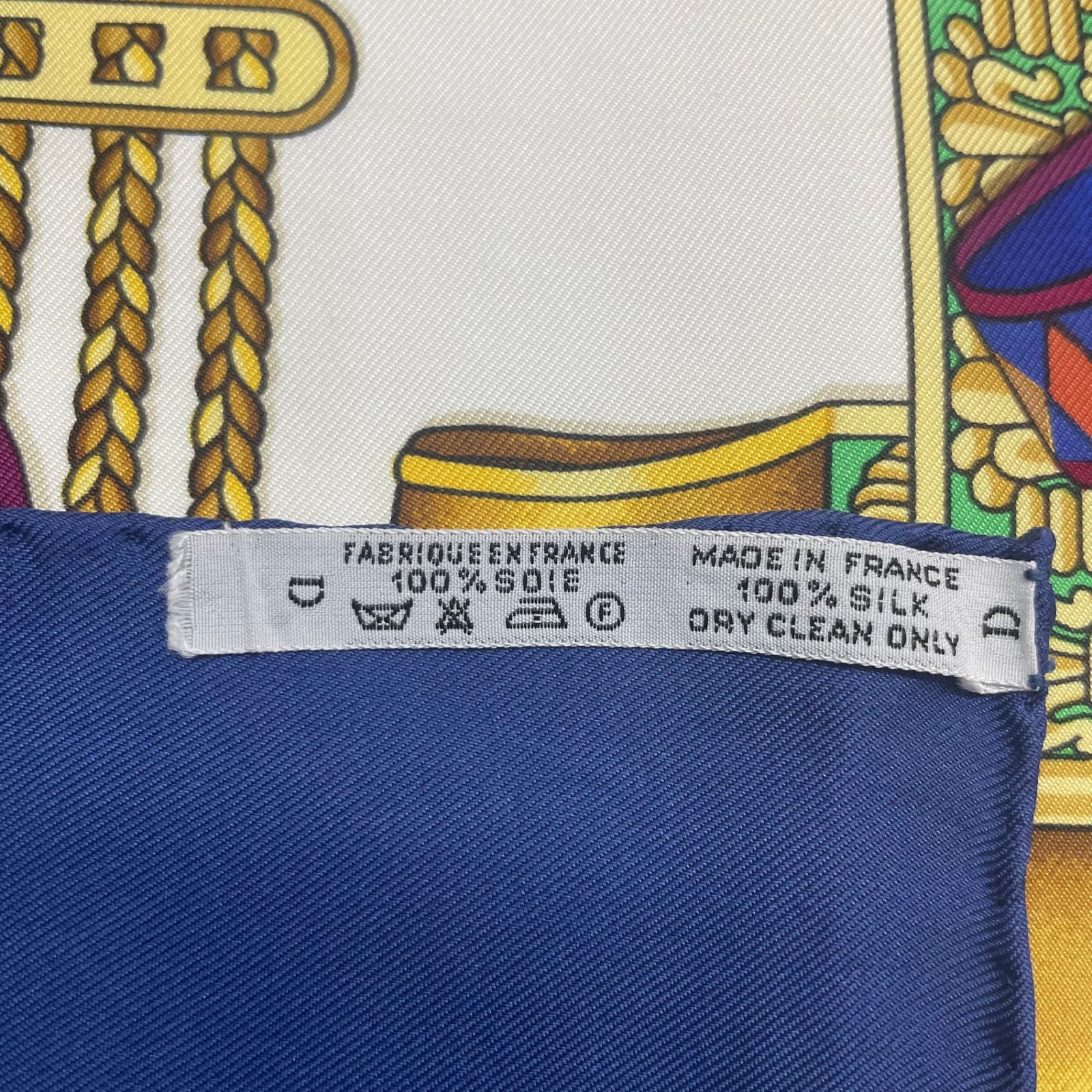 極美品 HERMES エルメス スカーフ シルク カレ90 LES RUBANS DU CHEVAL 