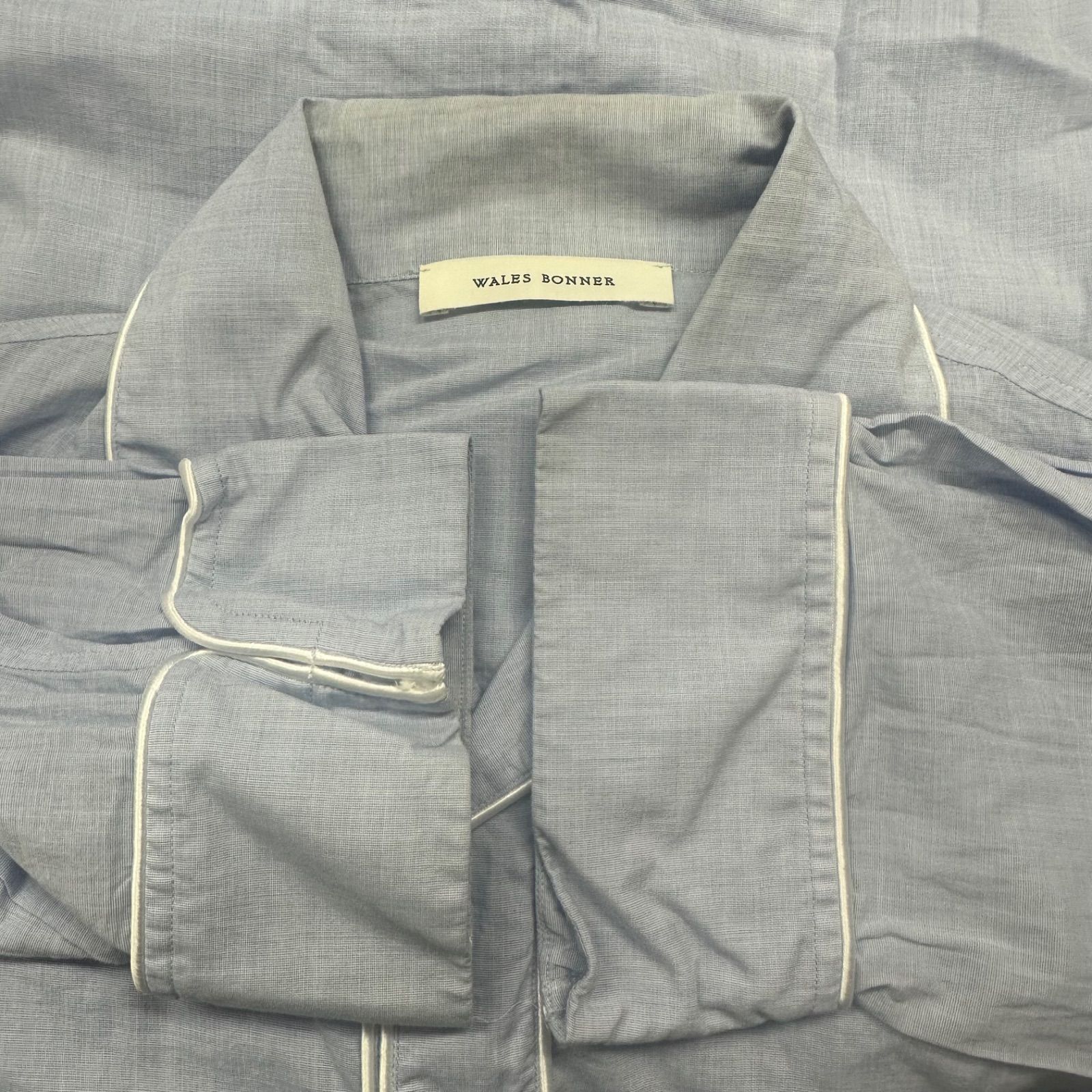 ウェールズボナー　シャツ　パジャマシャツ WALES BONNER Pajamas Shirt ロゴ刺繍 パジャマ シャツ ウェールズ