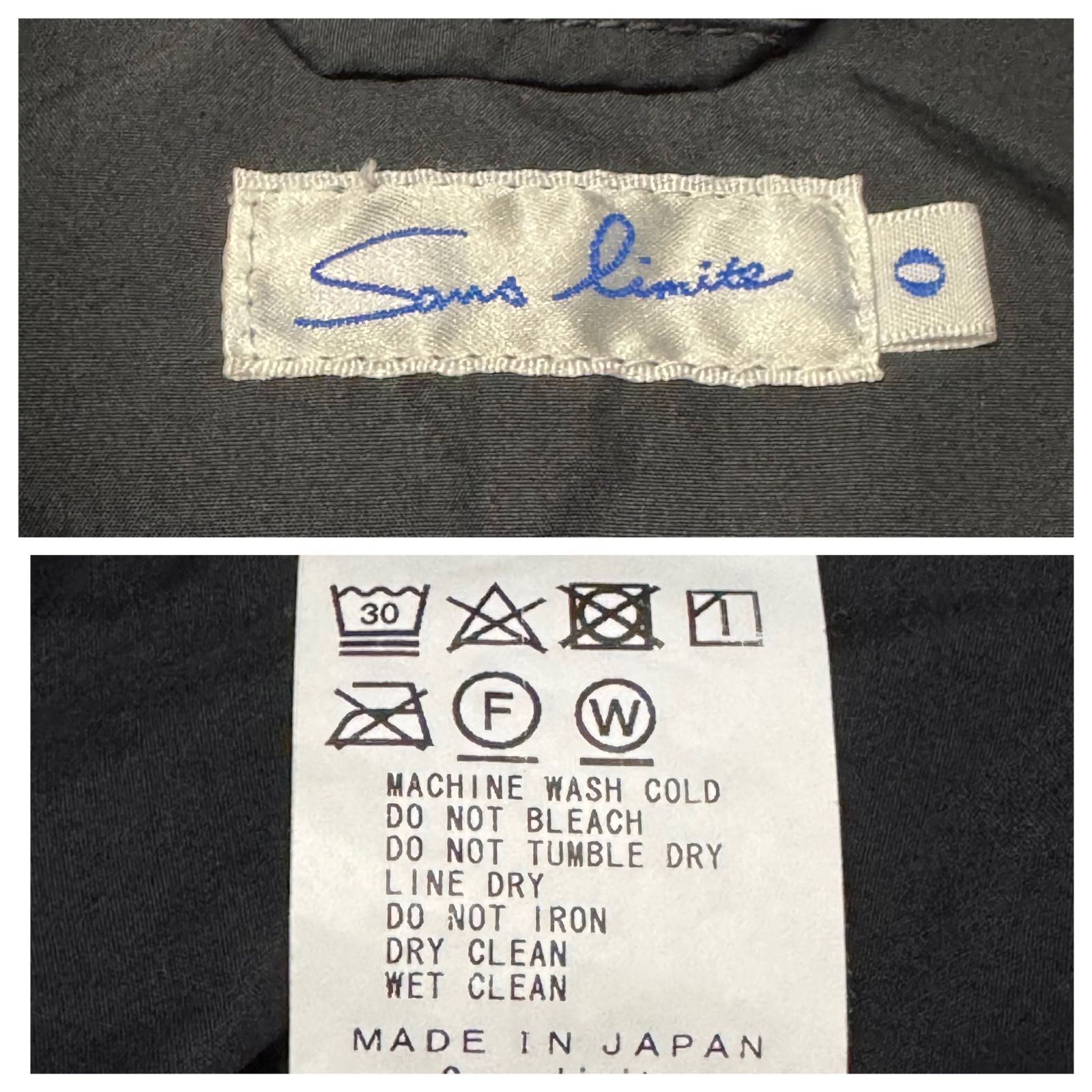 日本製 Sans limite サンリミット ドリズラージャケット ブラック M 