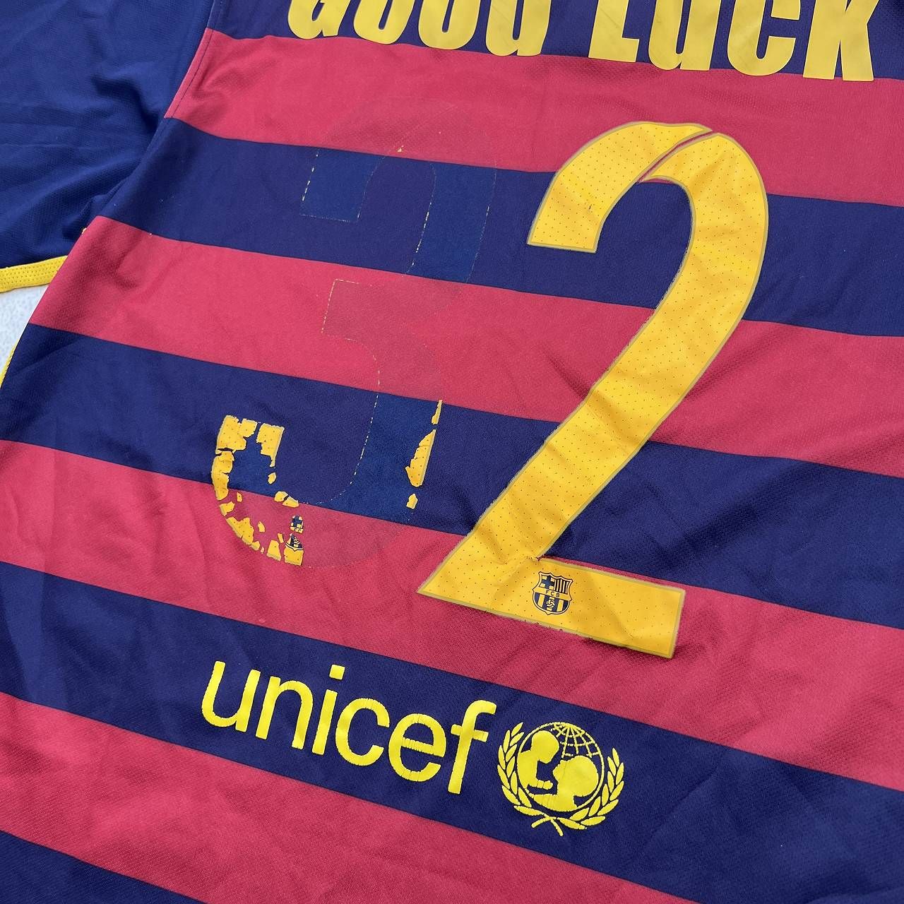 FCバルセロナ FCB レプリカユニフォーム メンズ XLサイズ ネイビー 
