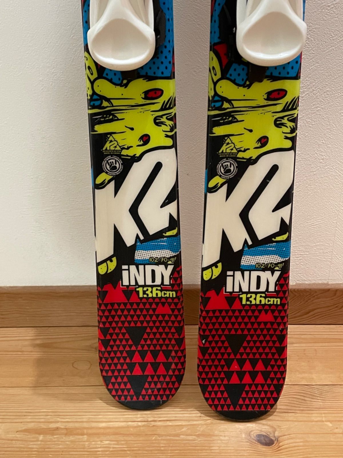 K2 INDY 136cm ジュニア キッズ 子供用 スキー ツインチップ フリー