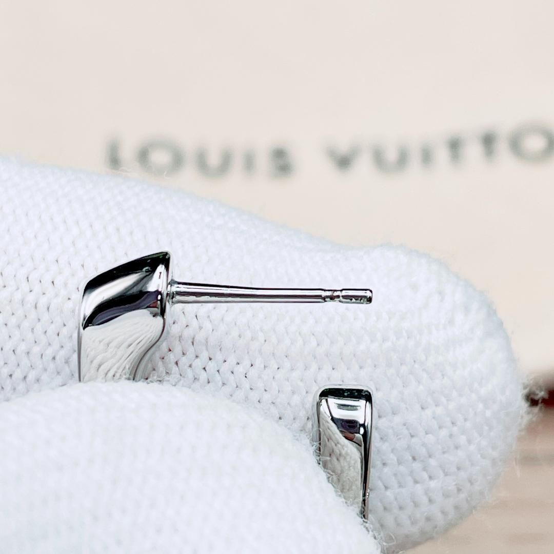 ◇ルイヴィトン◇LOUIS VUITTON モノグラム チェーン ピアス シルバー