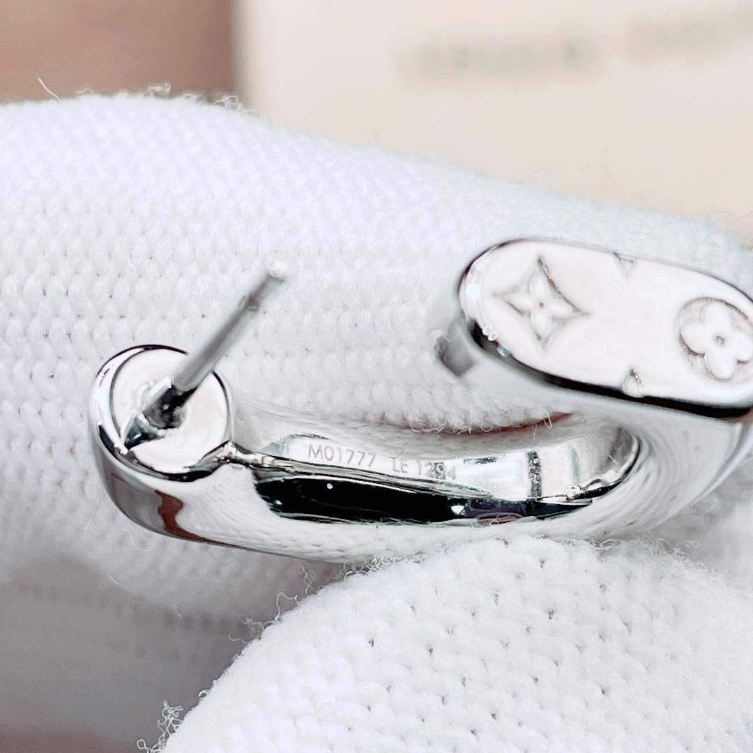 ◇ルイヴィトン◇LOUIS VUITTON モノグラム チェーン ピアス シルバー