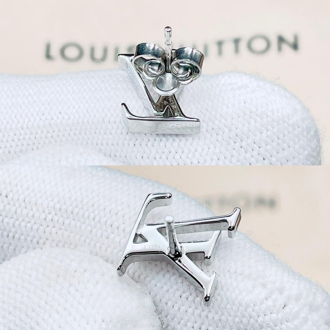 ◇ルイヴィトン◇LOUIS VUITTON モノグラム チェーン ピアス シルバー