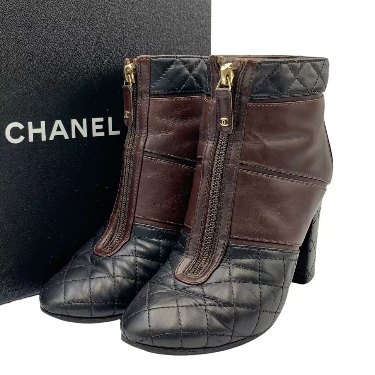 美品！CHANEL シャネル ショートブーツ ブラック 【公式通販】