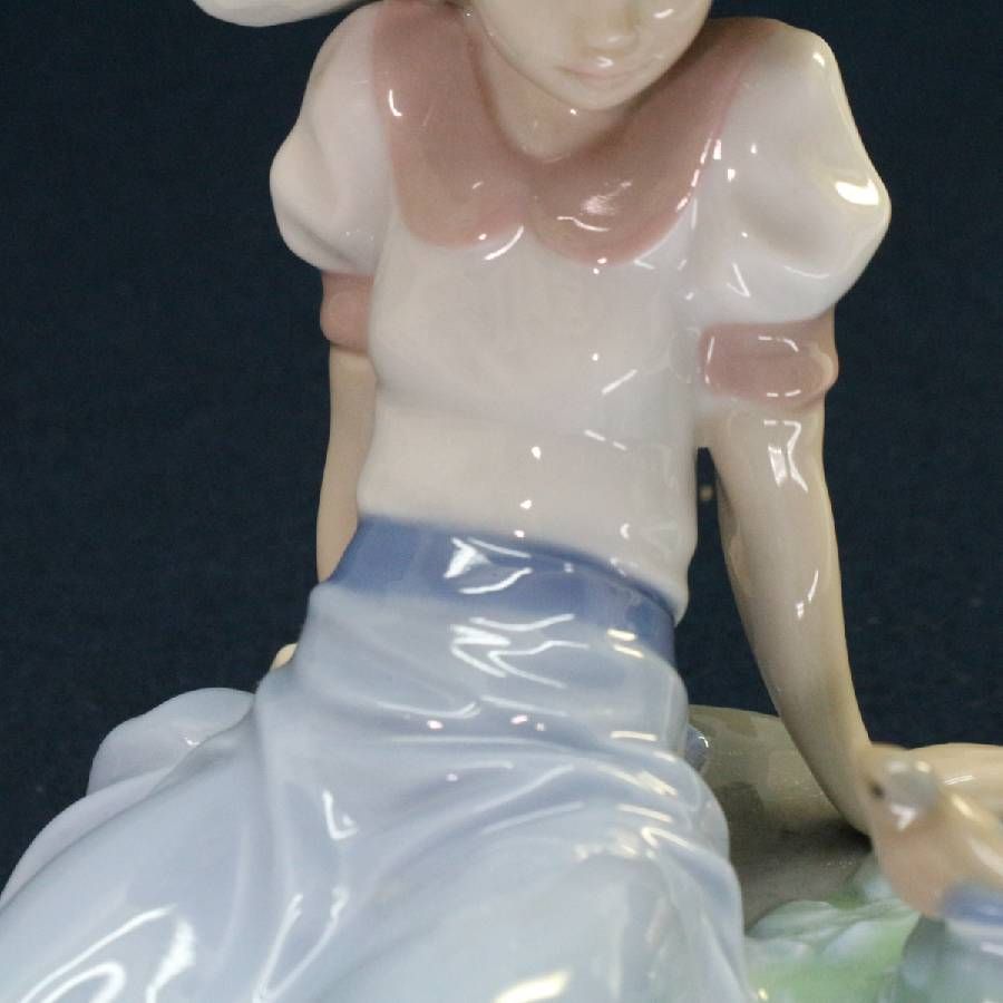 美品！】 NAO ナオ Lladro リヤドロ フィギュリン 「鳥の歌を聴く