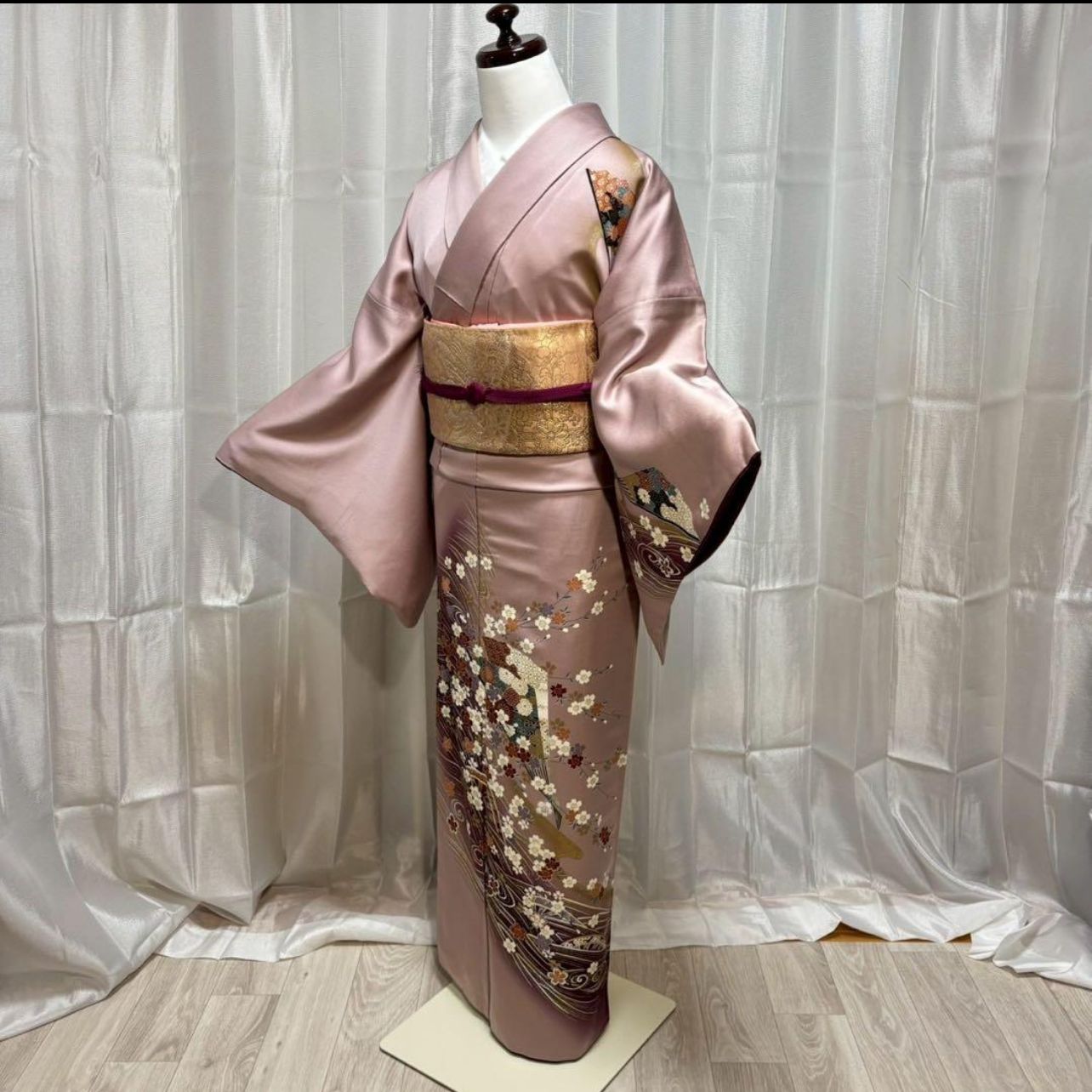 袷 正絹 友禅 訪問着 フルセット 4点 153.5〜163.5 s〜m フH - メルカリ