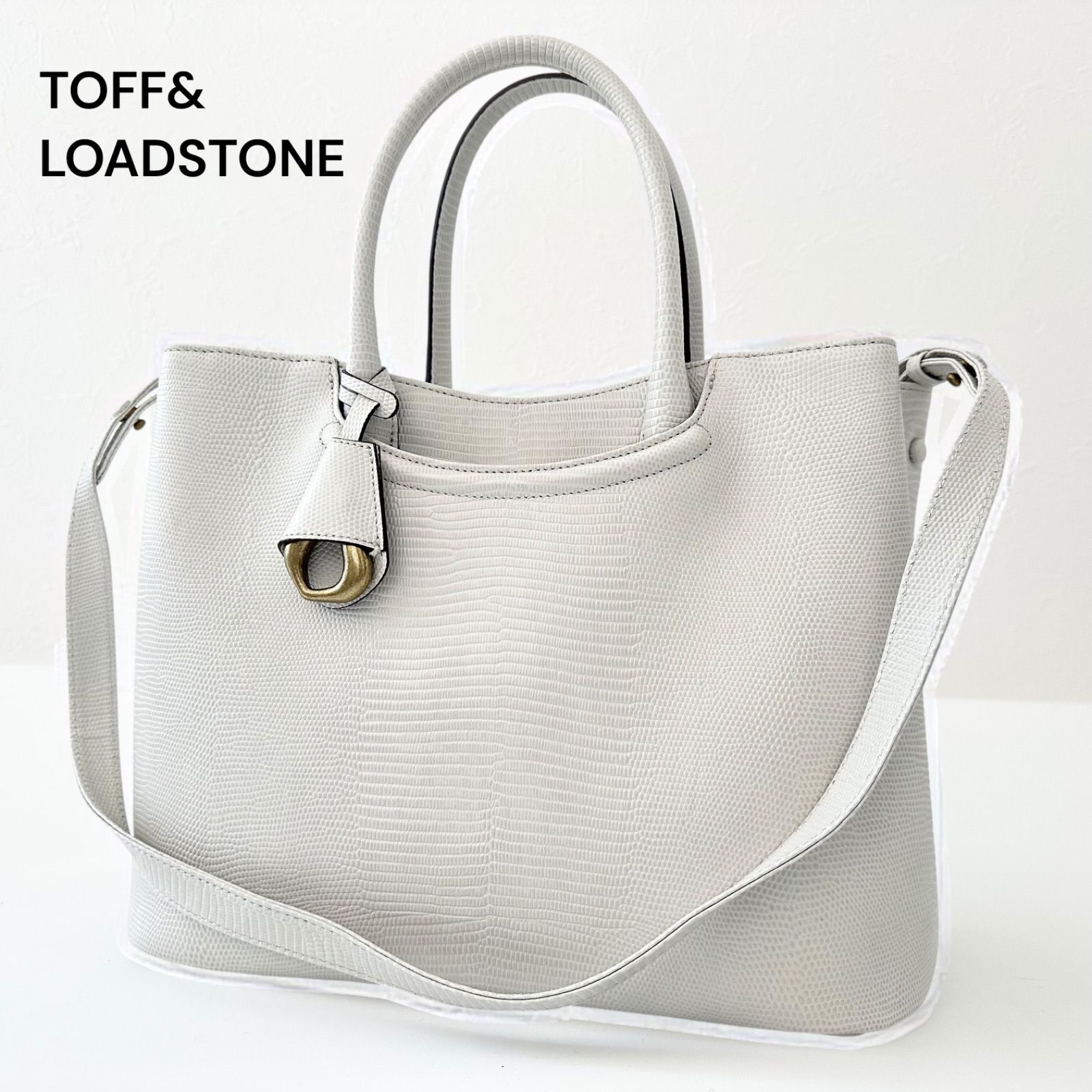 レディース TOFF &LOADSTONEグレー ハンドバッグ