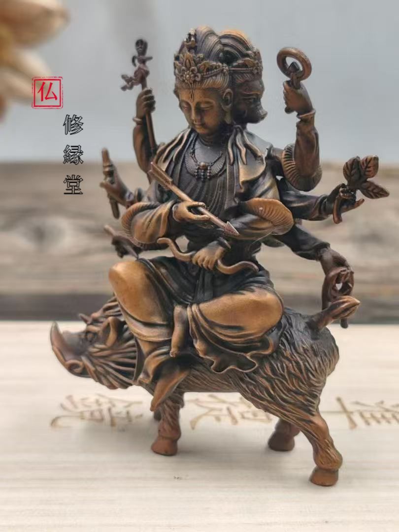 【修縁堂】摩利支天 菩薩様 青銅着色 密教法具 修縁堂】摩利支天 菩薩様 青銅着色 密教法具 - メルカリ