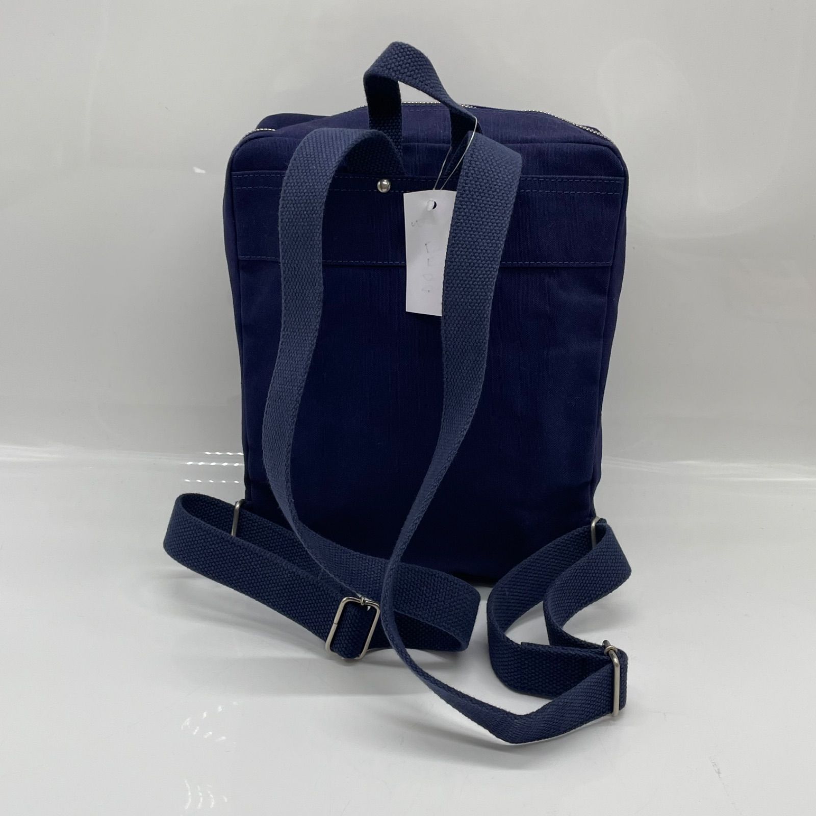 BN7799□一澤信三郎帆布 リュック ネイビー キャンバス 帆布 スクエア 