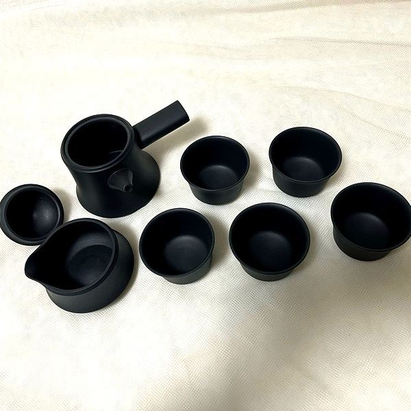 未使用　大倉陶園　GEM-STONE WARE　マットブラック茶器揃 CDE02】OKURA 大倉陶園 御茶器揃 GEN-STONE - メルカリ