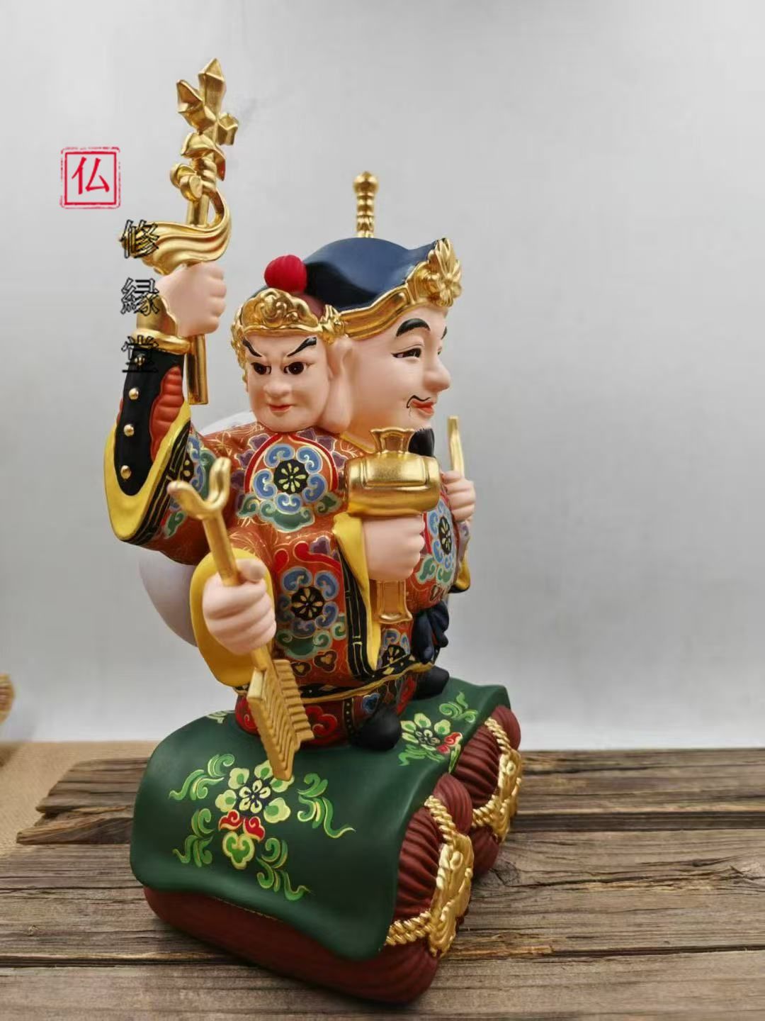 修縁堂】30CM大きいサイズ 三面 塗り絵です 大黒天 古美術品 - メルカリ