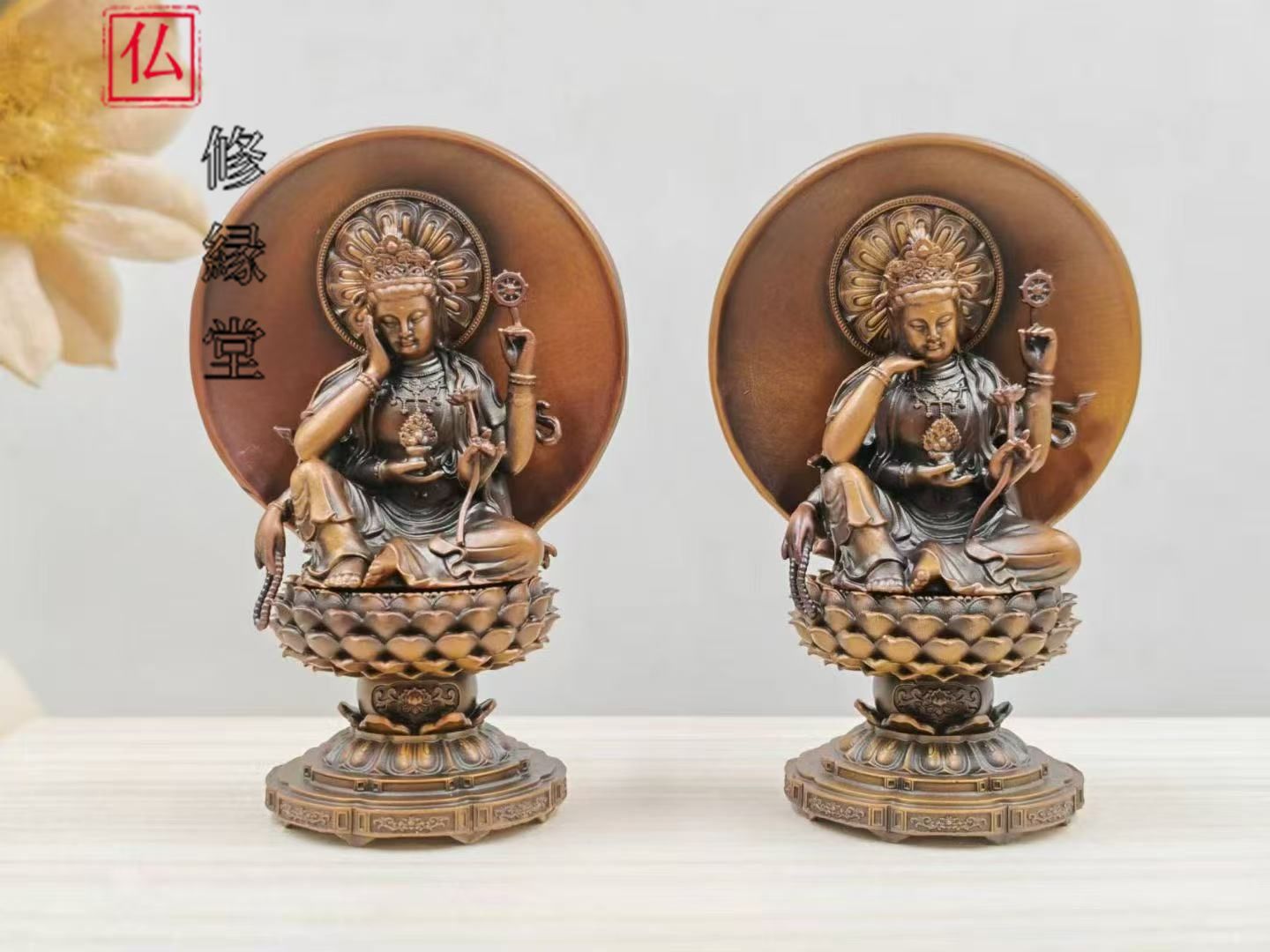 修縁堂】真言宗 法器 青銅着色 如意輪観音 仏教法具 - メルカリ