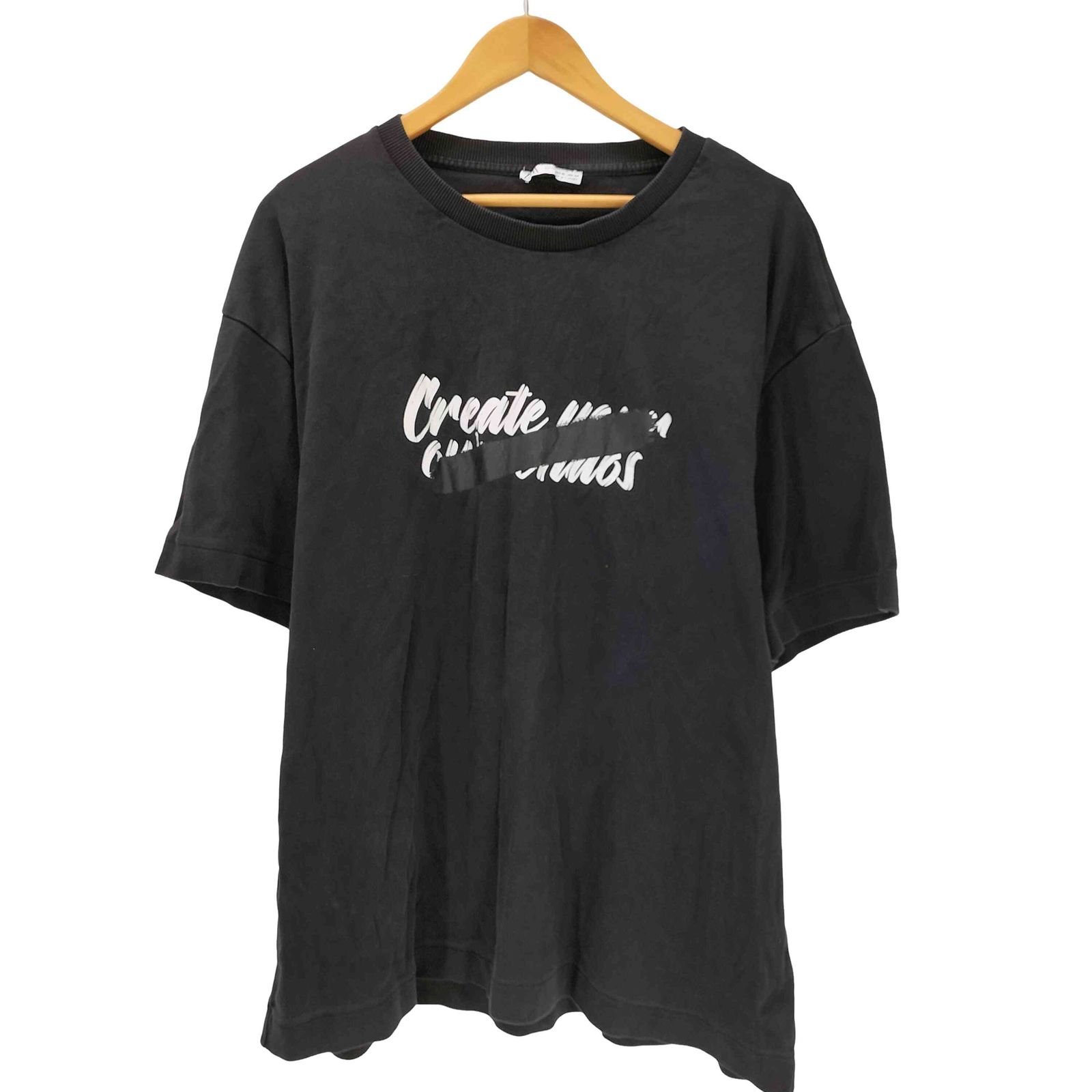 ザラ ZARA ロゴ ペイント プリント Tシャツ メンズ import：XL 