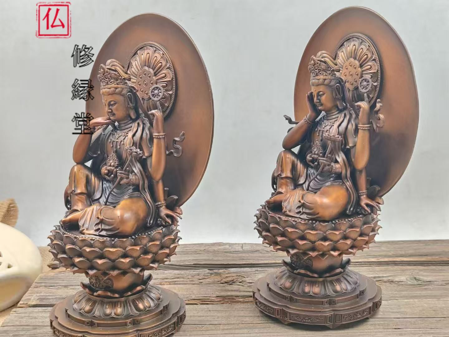 修縁堂】青銅着色 如意輪観音 仏像坐像 祈る厄除 - メルカリ