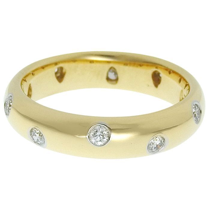 TIFFANY & Co. ティファニー ドッツ ダイヤ リング K18YG 750 イエロー