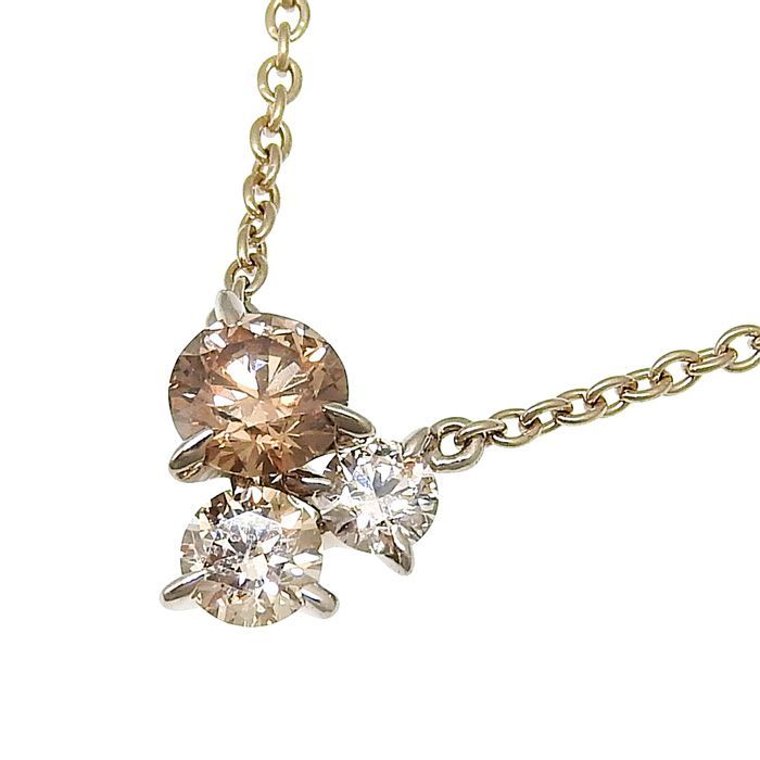 KASHIKEY カシケイ ブラウンダイヤ ネックレス K18BG 750 ブラウン