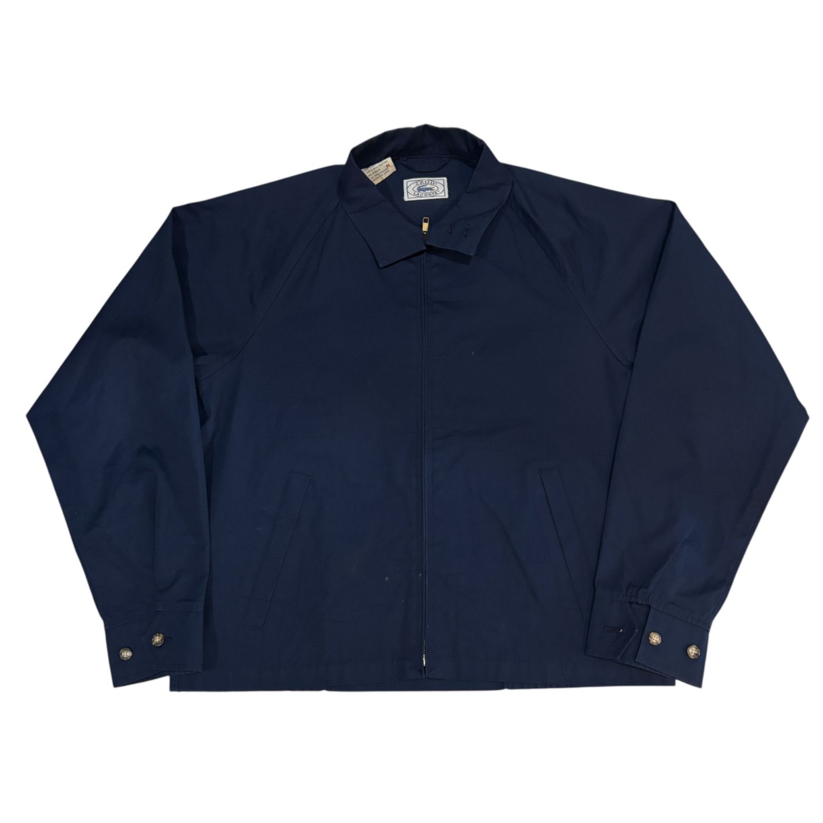 90s IZOD LACOSTE Harrington JKT ネイビー M アイゾッドラコステ