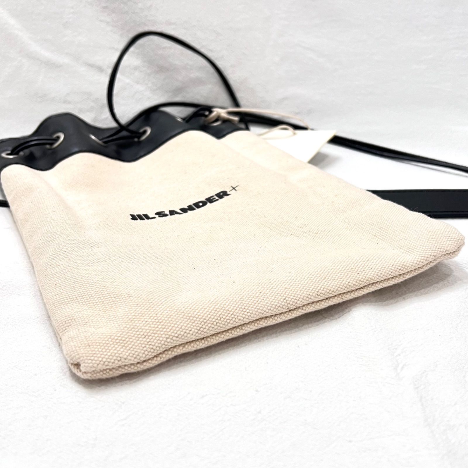 極美品☆JIL SANDER ジルサンダー ドローストリング 巾着 ショルダー