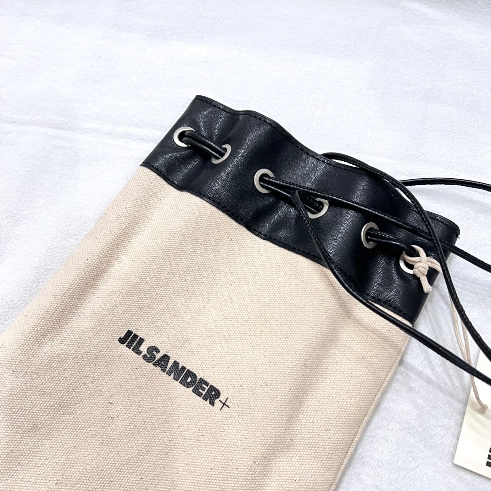 極美品☆JIL SANDER ジルサンダー ドローストリング 巾着 ショルダー