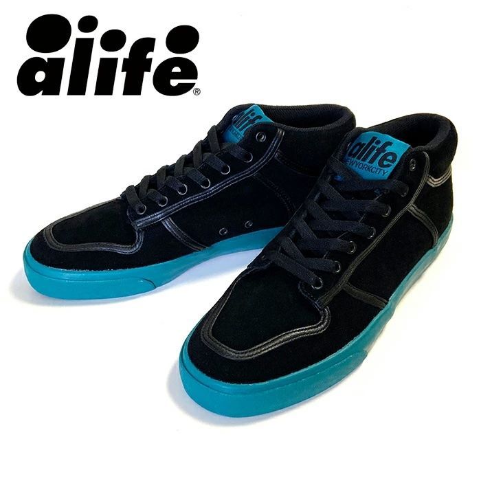送料無料 メンズ スニーカー ブラック ALIFE エーライフ EVERYBODY MID 