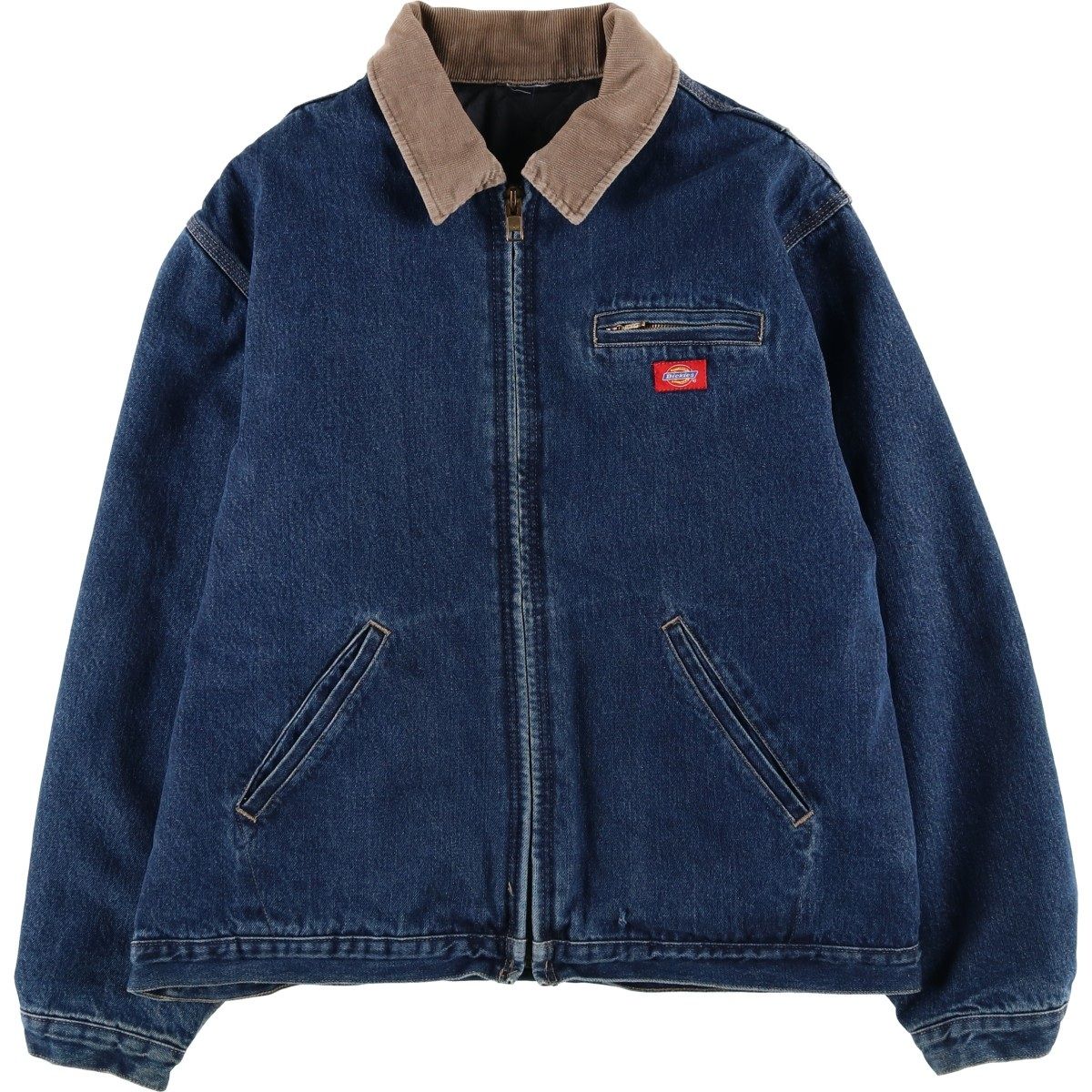 古着 00年代 ディッキーズ Dickies 中綿入り デニムワークジャケット 
