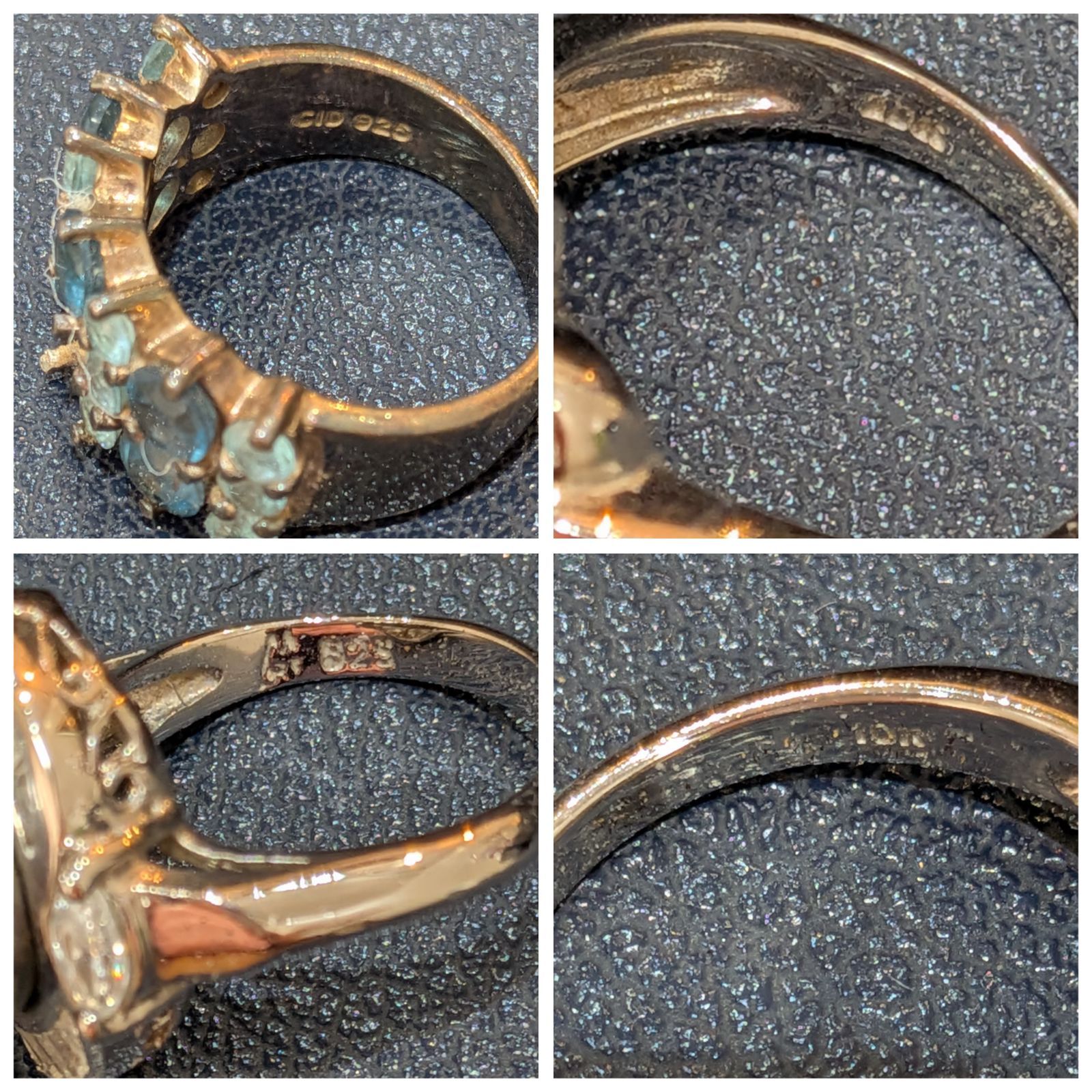 遺品整理まとめて□72】リング 指輪 22点 10K刻印 925刻印 約124g 刻印