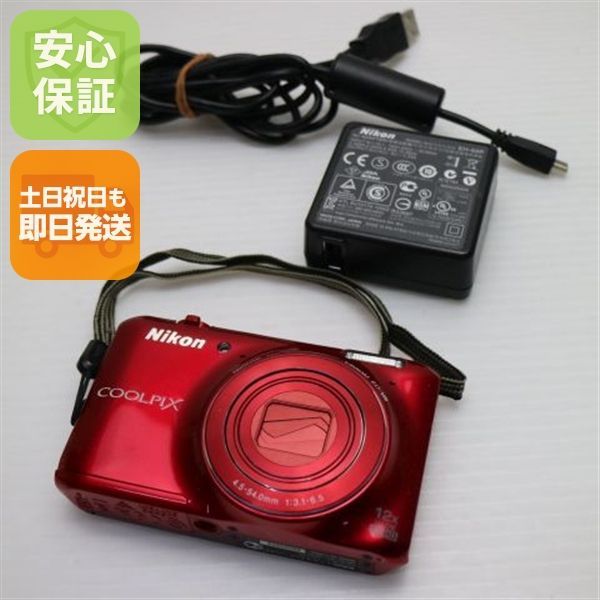 美品 COOLPIX S6400 グロッシーレッド 即日発送 デジカメ Nikon 
