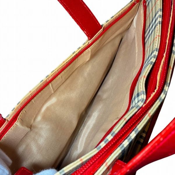 バーバリー BURBERRY ノバチェック シャドーホース キャンバス レザー