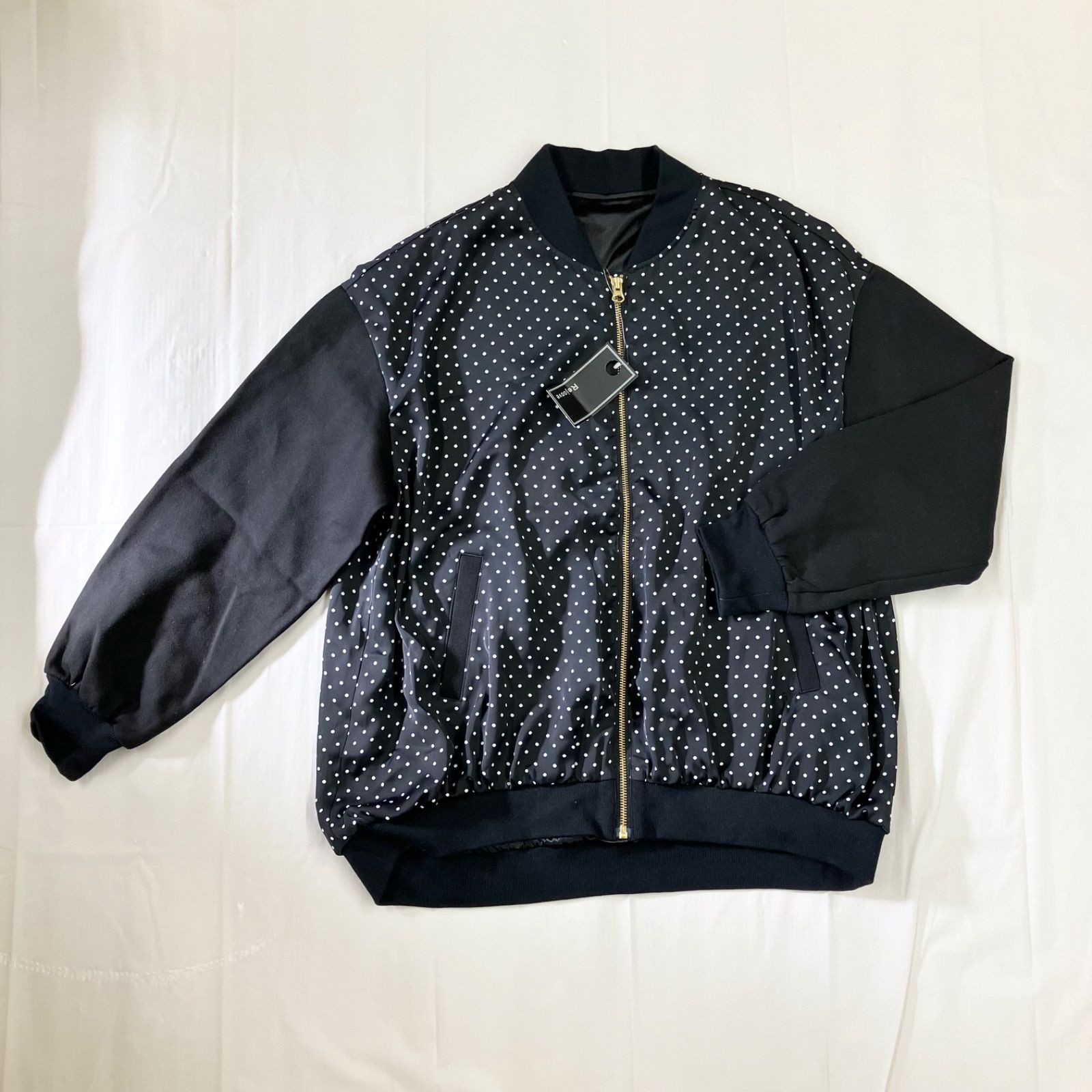 新品】Rejoove 【 13 サイズ】 レジューヴ 異素材 ドット柄 ジップ 