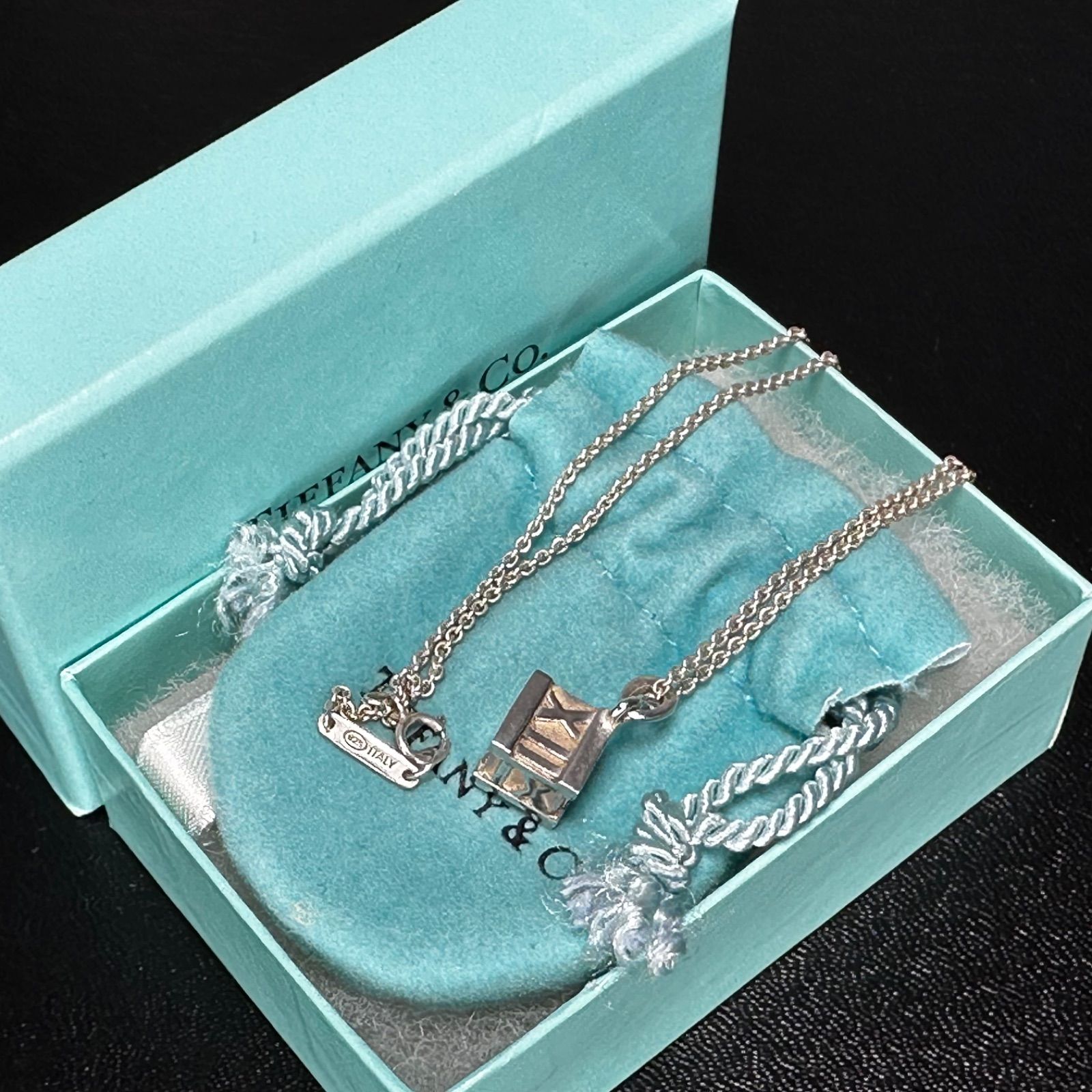 ティファニー アトラス キューブ ネックレス シルバー 箱付 正規品