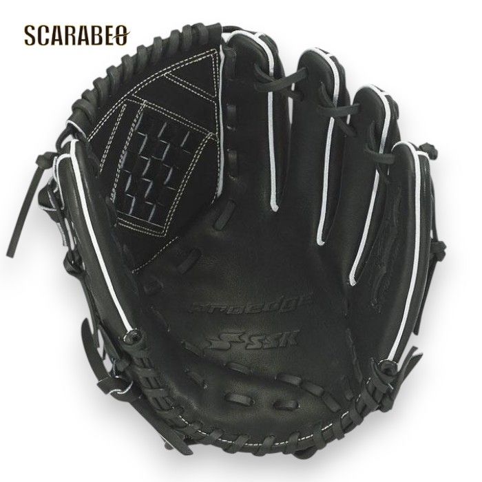 SSK エスエスケイ 硬式 プロエッジ 投手用 グローブ 90 ブラック 7S 66ステアレザー ハオドウェブ 指カバー付き pek5127s22f 90／ブラック