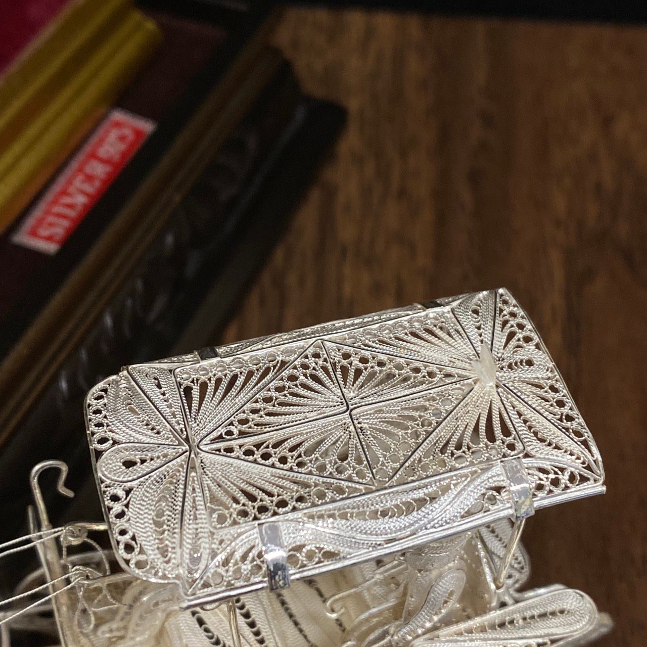 銀製 SILVER925 馬車 置物 90.0g 金属工芸 銀線細工 オブジェ