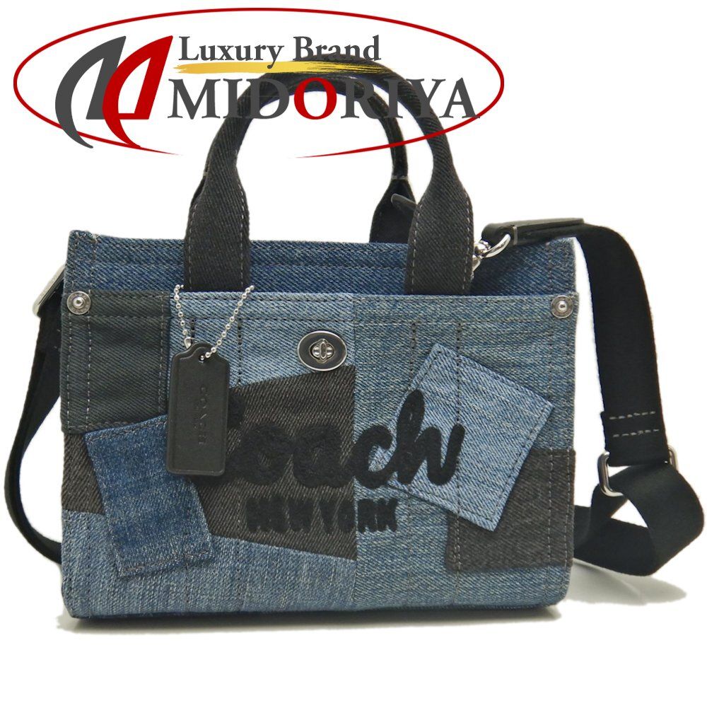 COACH デニム レザー パッチワーク トートバッグ COACH コーチ カーゴトートバッグ20 パッチワーク CAO32 トートバッグ
