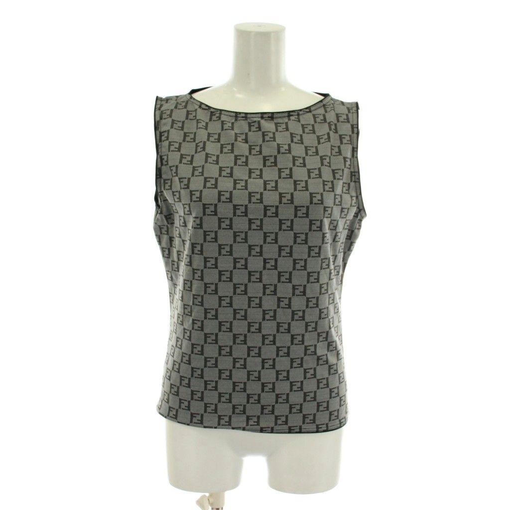 フェンディ FENDI タンクトップ カットソー ノースリーブ ズッカ柄 総