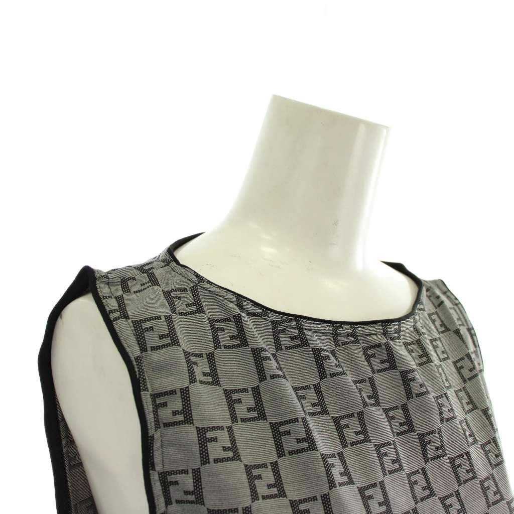 フェンディ FENDI タンクトップ カットソー ノースリーブ ズッカ柄 総