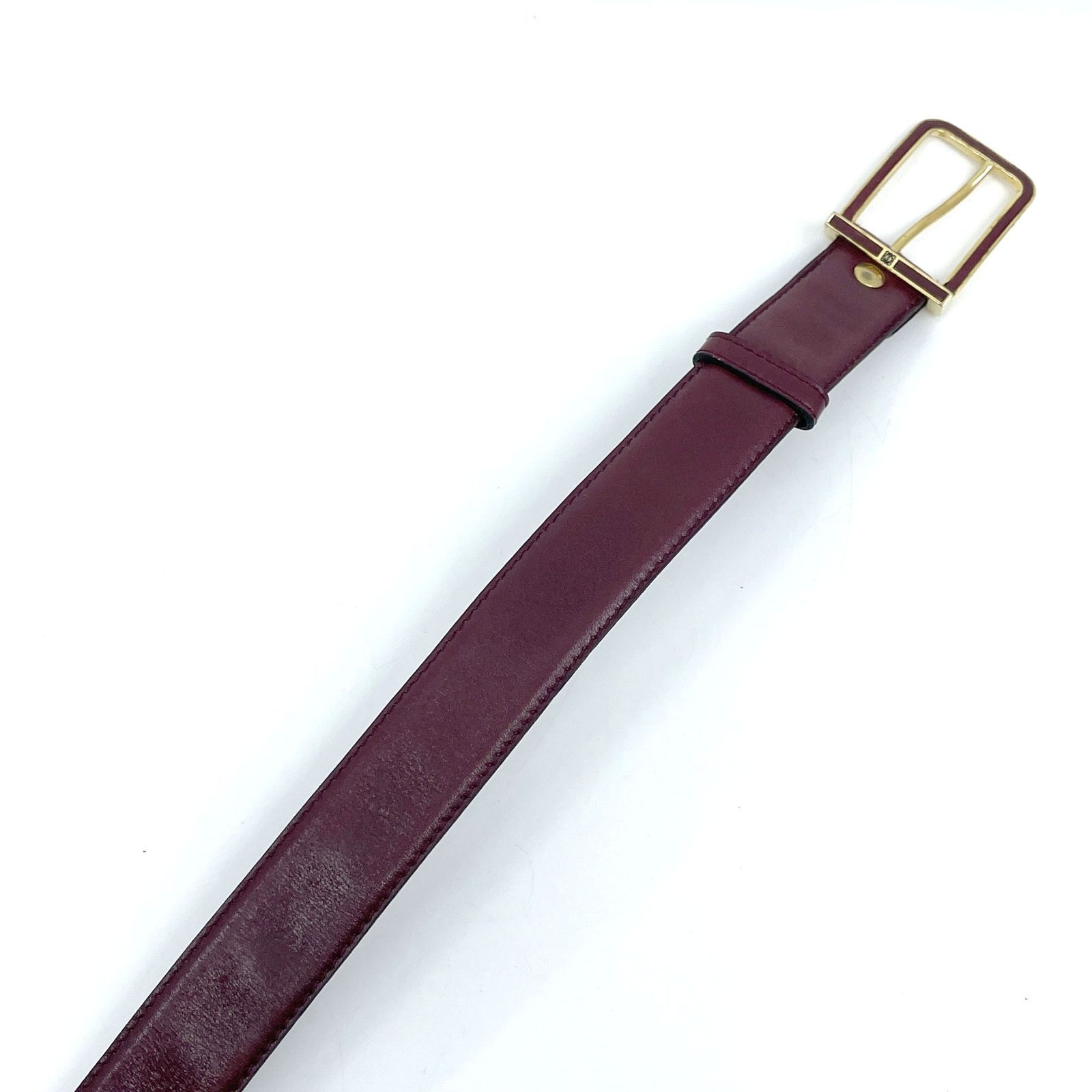 LOEWE ロエベ レザーベルト アナグラム バックル ボルドーブラウン 