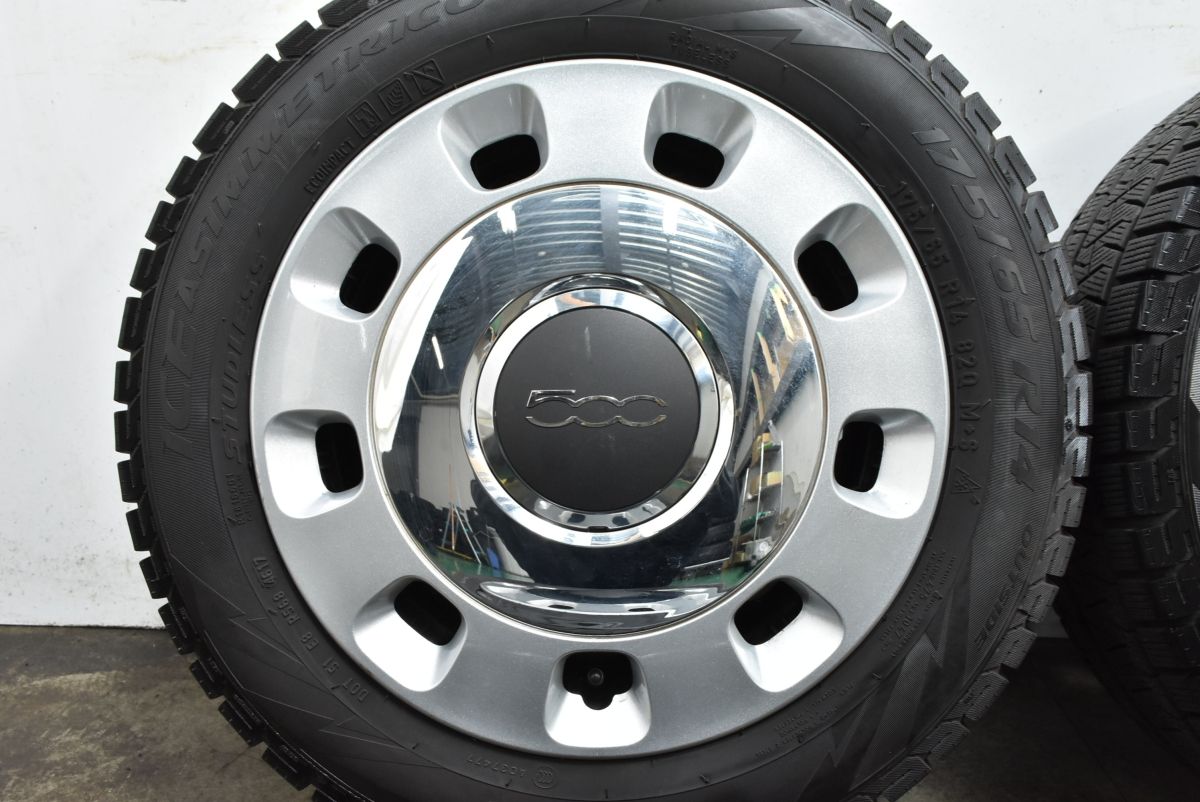 FIAT フィアット 500 スチールホイール スタッドレス 4本セット 4H-98 