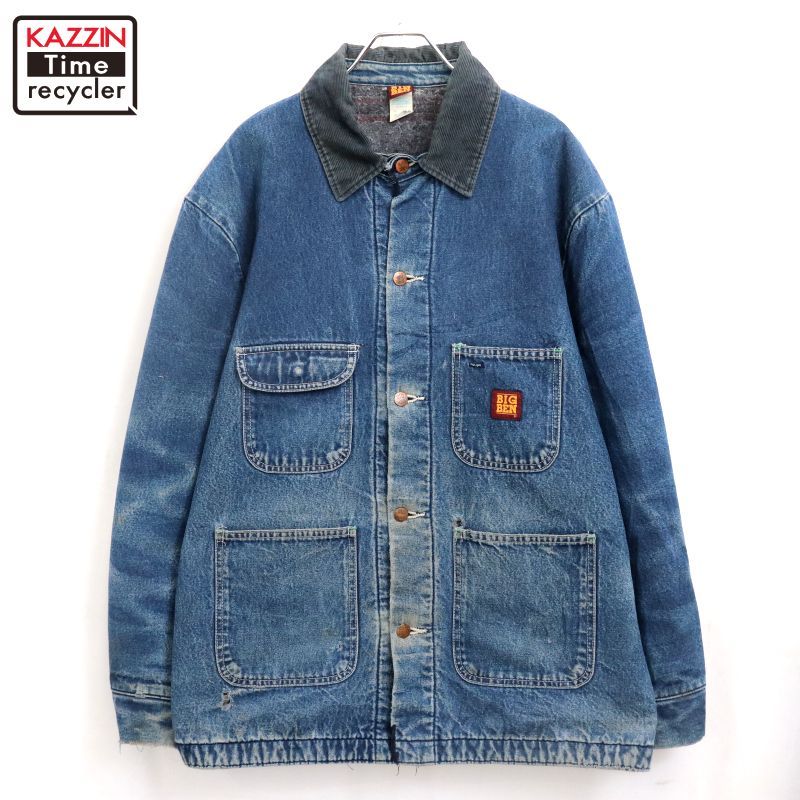 80s vintage BIGBEN 裏地ブランケット デニム カバーオール メンズ