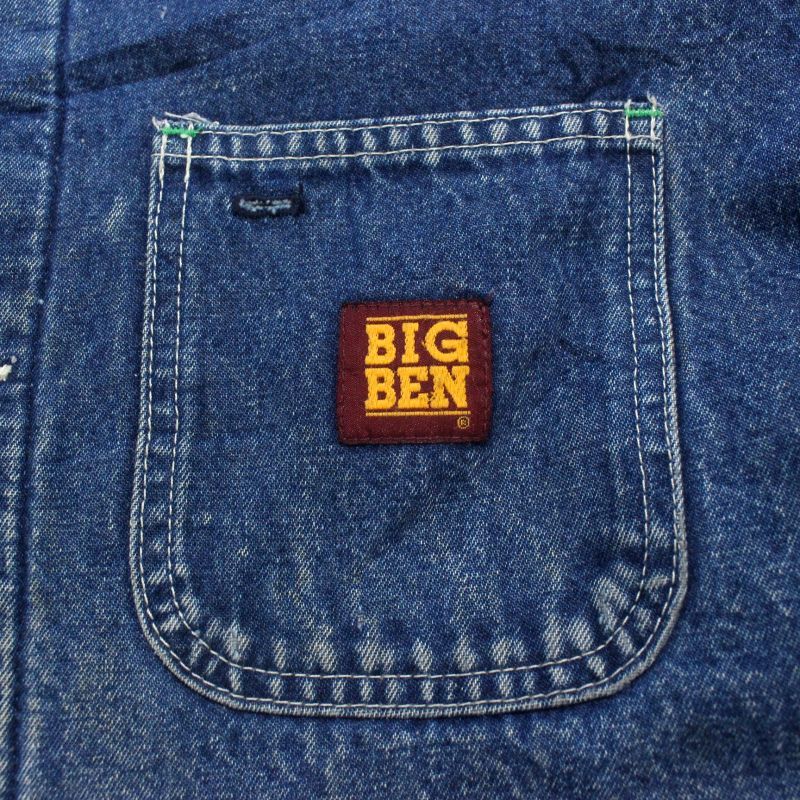 80s vintage BIGBEN 裏地ブランケット デニム カバーオール メンズ