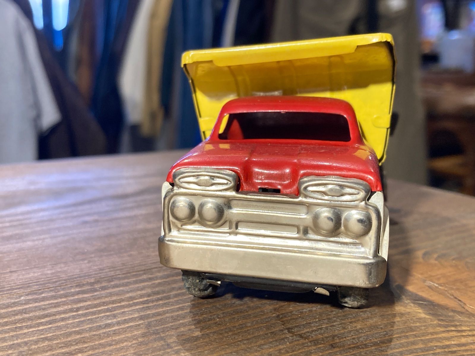 MP144) アサヒ玩具 CHEVROLET シボレー ダンプトラック ブリキ 玩具