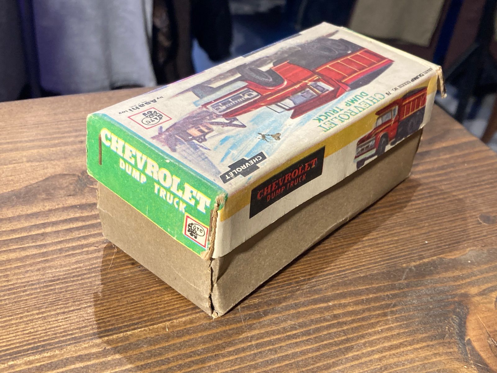 MP144) アサヒ玩具 CHEVROLET シボレー ダンプトラック ブリキ 玩具